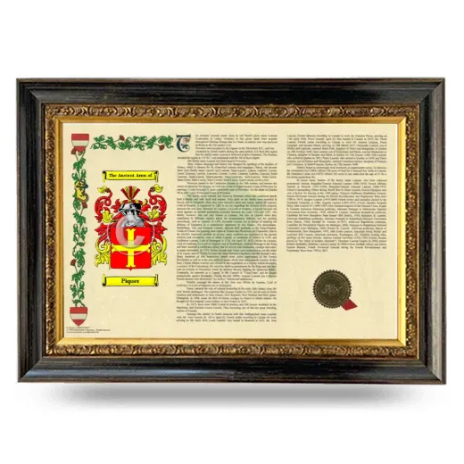 Piquer Armorial Landscape Framed - Heirloom