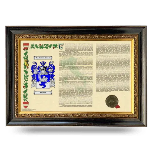 Pisano Armorial Landscape Framed - Heirloom