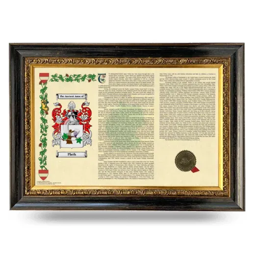 Plath Armorial Landscape Framed - Heirloom