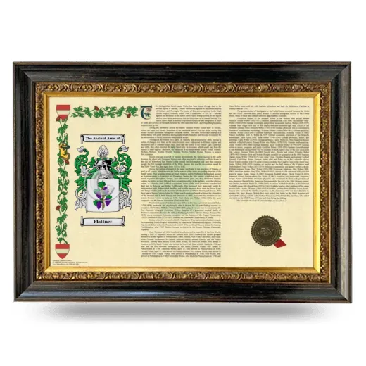 Plattner Armorial Landscape Framed - Heirloom