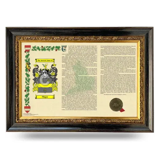 Pleger Armorial Landscape Framed - Heirloom