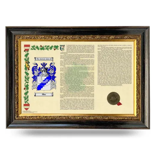 Ples Armorial Landscape Framed - Heirloom
