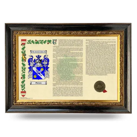 Plotzes Armorial Landscape Framed - Heirloom