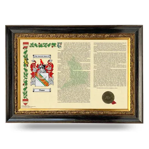Plume Armorial Landscape Framed - Heirloom