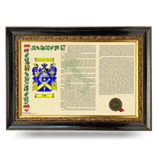 Polis Armorial Landscape Framed - Heirloom