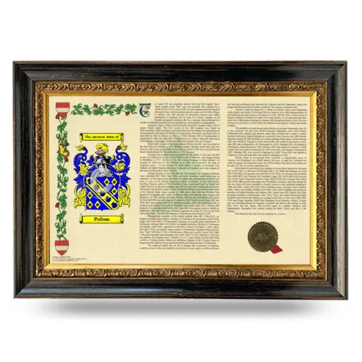Pollom Armorial Landscape Framed - Heirloom