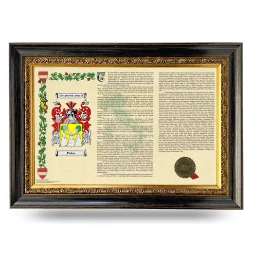 Polus Armorial Landscape Framed - Heirloom