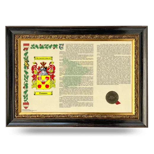 Pomares Armorial Landscape Framed - Heirloom