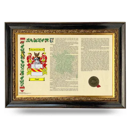 Pond Armorial Landscape Framed - Heirloom