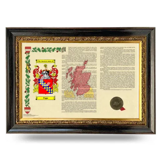 Pope Armorial Landscape Framed - Heirloom