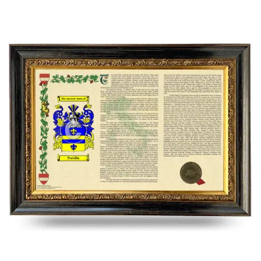 Portilla Armorial Landscape Framed - Heirloom