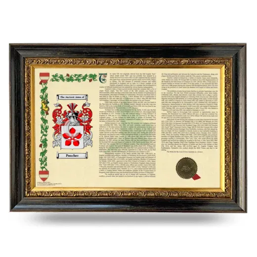 Poucher Armorial Landscape Framed - Heirloom