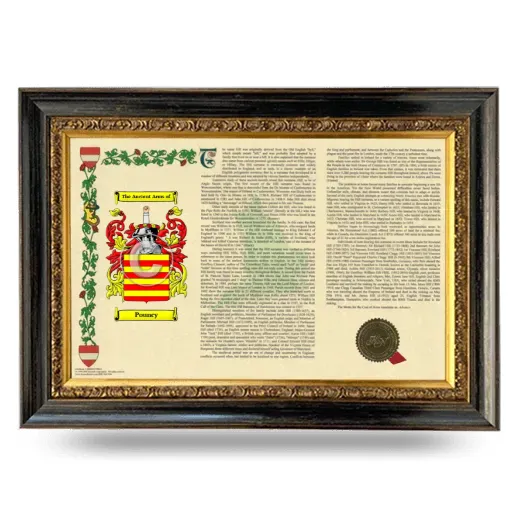 Pouncy Armorial Landscape Framed - Heirloom
