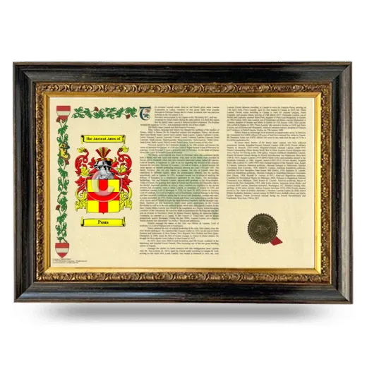 Pous Armorial Landscape Framed - Heirloom