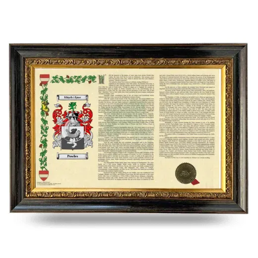 Powles Armorial Landscape Framed - Heirloom