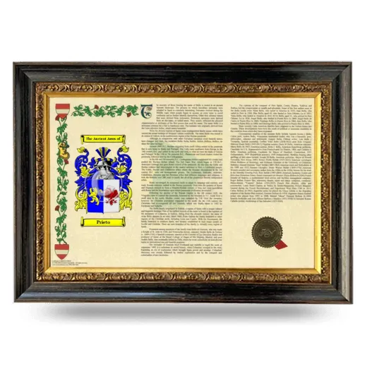 Prieto Armorial Landscape Framed - Heirloom