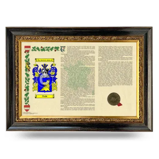 Prole Armorial Landscape Framed - Heirloom