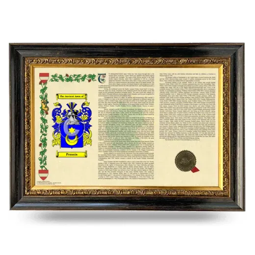 Prussia Armorial Landscape Framed - Heirloom