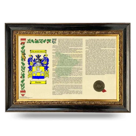 Puente Armorial Landscape Framed - Heirloom