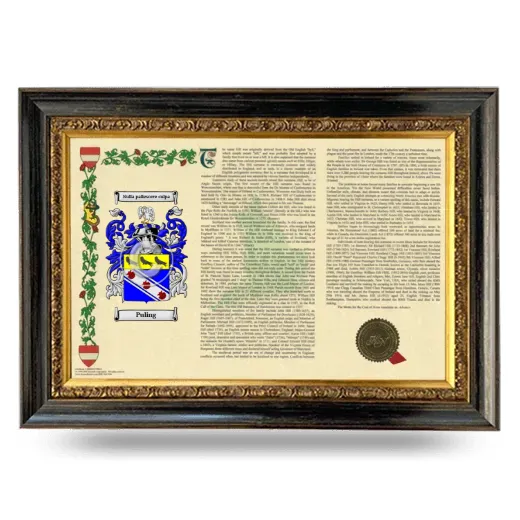 Puling Armorial Landscape Framed - Heirloom