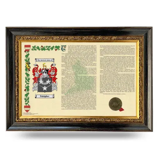 Pulsipher Armorial Landscape Framed - Heirloom