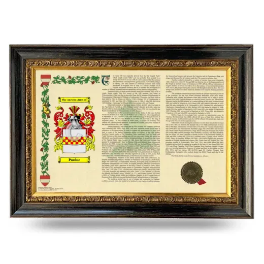 Purdue Armorial Landscape Framed - Heirloom