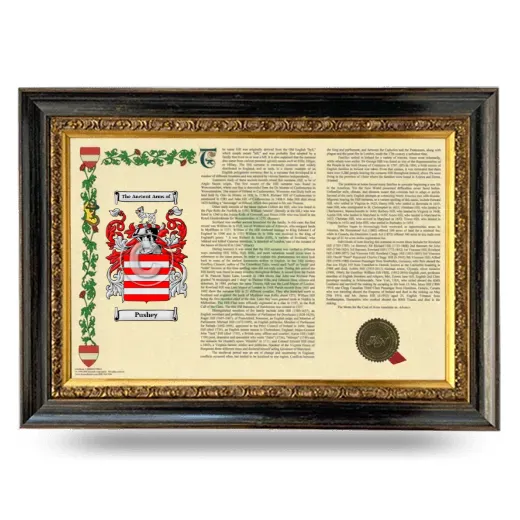 Pushey Armorial Landscape Framed - Heirloom