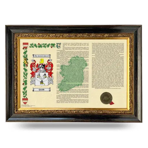 Quade Armorial Landscape Framed - Heirloom