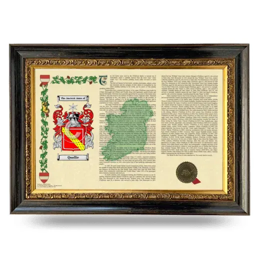 Quallie Armorial Landscape Framed - Heirloom