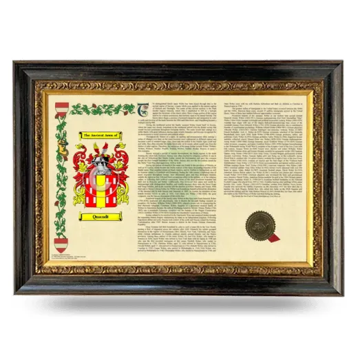 Quandt Armorial Landscape Framed - Heirloom