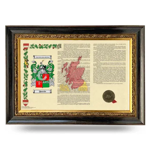 Quarrie Armorial Landscape Framed - Heirloom