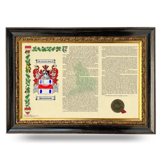 Quartermain Armorial Landscape Framed - Heirloom