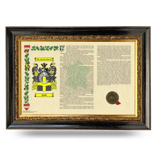 Queil Armorial Landscape Framed - Heirloom