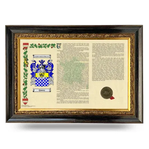 Querry Armorial Landscape Framed - Heirloom