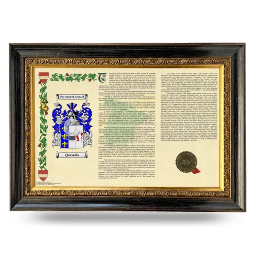 Quevedo Armorial Landscape Framed - Heirloom