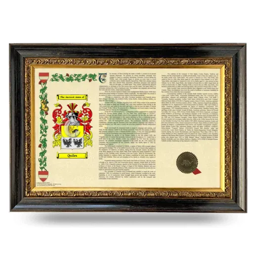 Quiles Armorial Landscape Framed - Heirloom