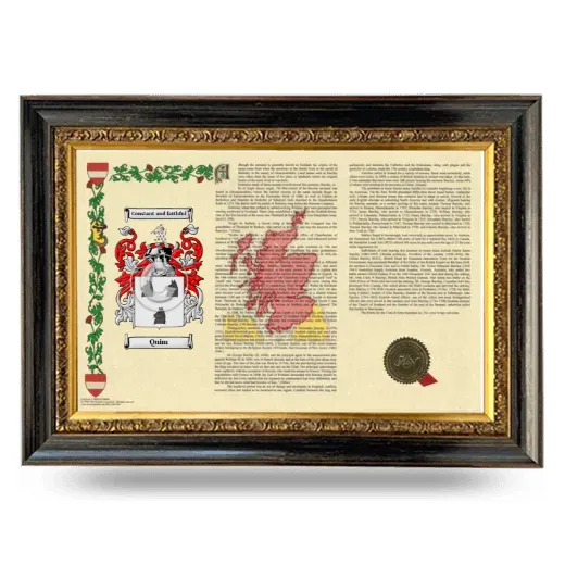 Quim Armorial Landscape Framed - Heirloom