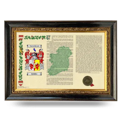 Quinlan Armorial Landscape Framed - Heirloom