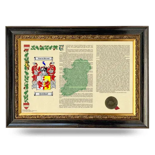 Quinland Armorial Landscape Framed - Heirloom