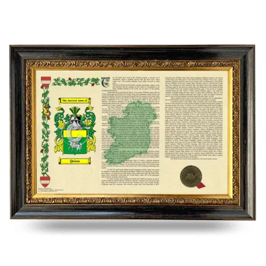 Quinn Armorial Landscape Framed - Heirloom