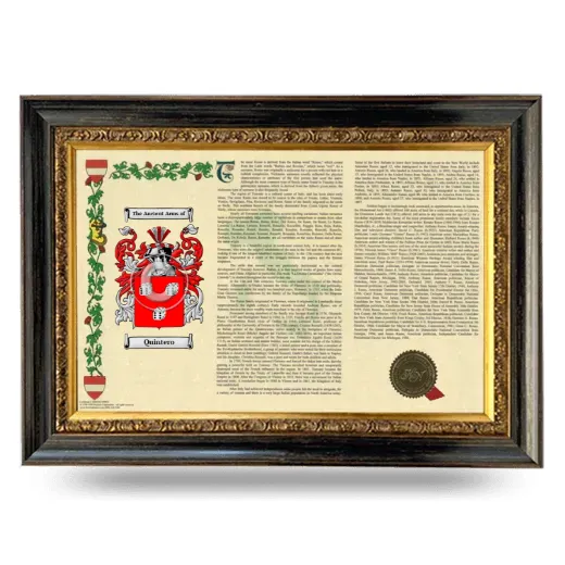 Quintero Armorial Landscape Framed - Heirloom