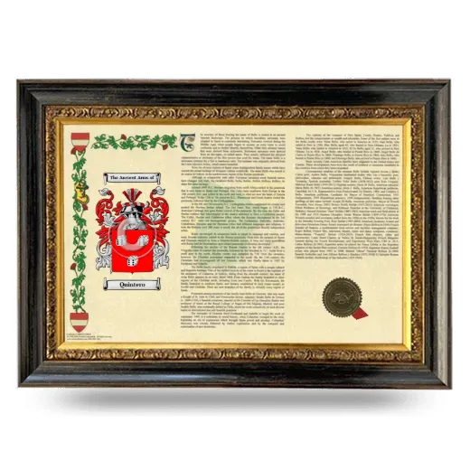 Quintero Armorial Landscape Framed - Heirloom