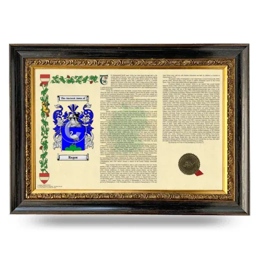 Ragor Armorial Landscape Framed - Heirloom