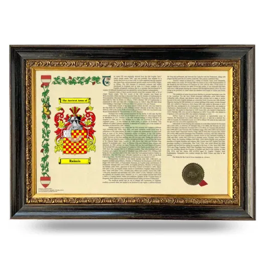 Raimis Armorial Landscape Framed - Heirloom