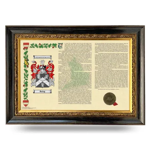 Raing Armorial Landscape Framed - Heirloom