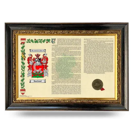 Rambaud Armorial Landscape Framed - Heirloom