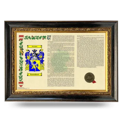 Rautenbach Armorial Landscape Framed - Heirloom