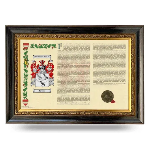Ravent Armorial Landscape Framed - Heirloom