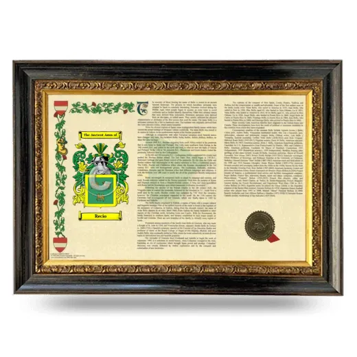 Recio Armorial Landscape Framed - Heirloom