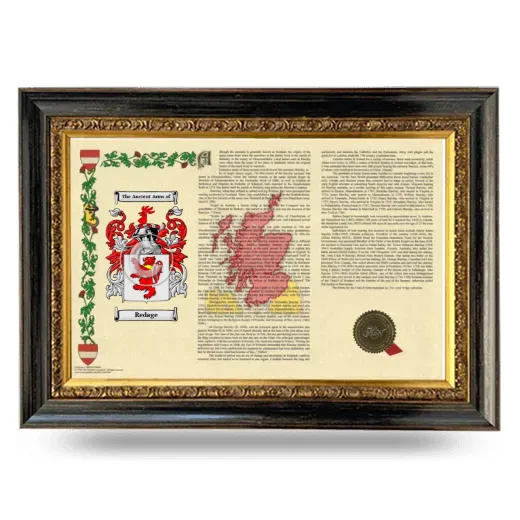 Redage Armorial Landscape Framed - Heirloom
